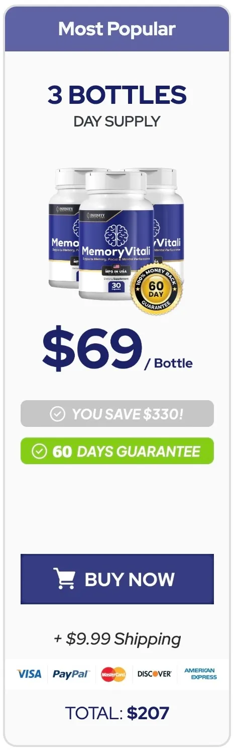 MemoryVitali 3 Bottles - 90 Day Supply